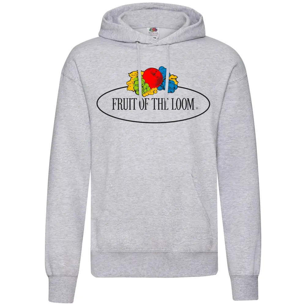 Fotl Vintage Classic Hoodie Large Logo Print Sweater - Fruit Of The Loom